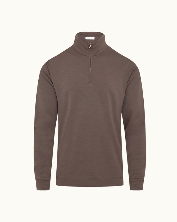 orlebar brown Men's Brown Merino Sweatshirt | Soft Everyday Layer – ORLEBAR BROWN