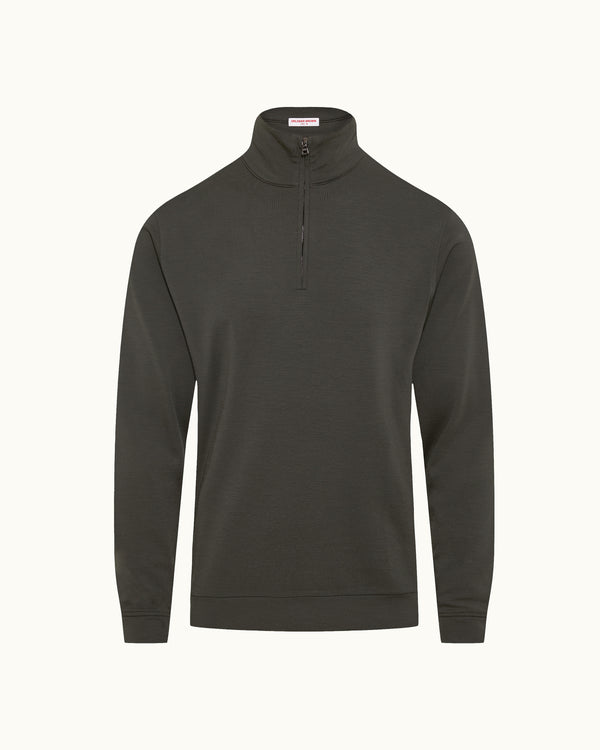 orlebar brown Men's Green Merino Sweatshirt | Relaxed Tailored Knit – ORLEBAR BROWN