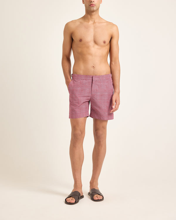 Orlebar Brown Men's Pink Wave Swim Shorts | Bold Poolside Look – ORLEBAR BROWN