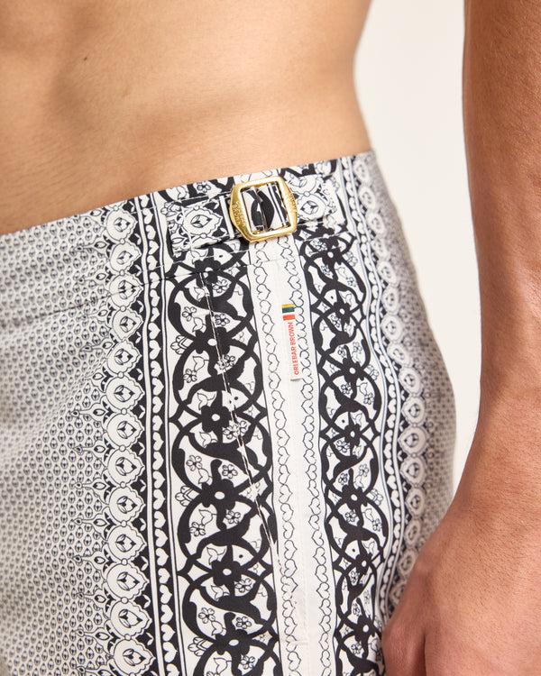 Orlebar Brown Men's White Gild Swim Shorts | Refined Textured Design – ORLEBAR BROWN