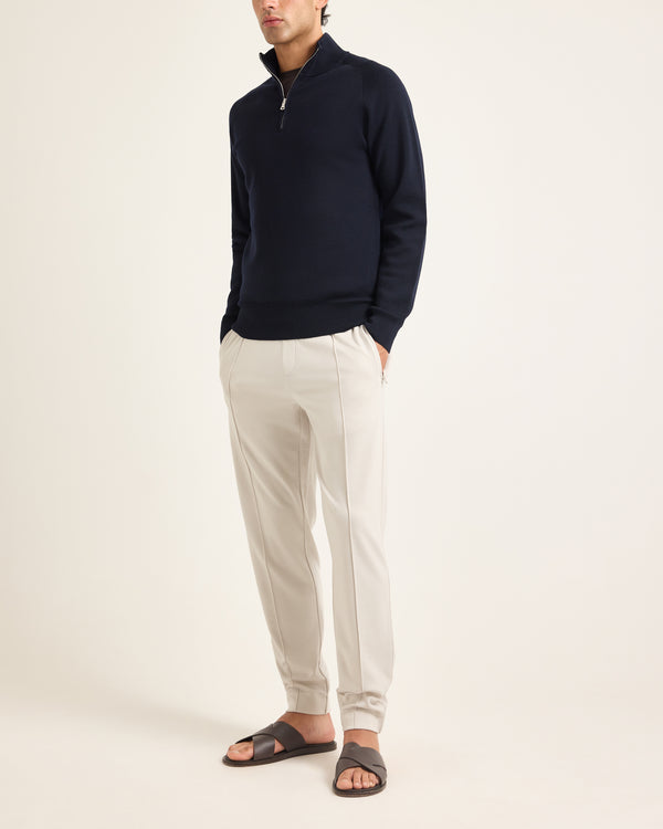 Orlebar Brown Mens Beige Merino Sweatshirt | Relaxed Resortwear Knit – ORLEBAR BROWN