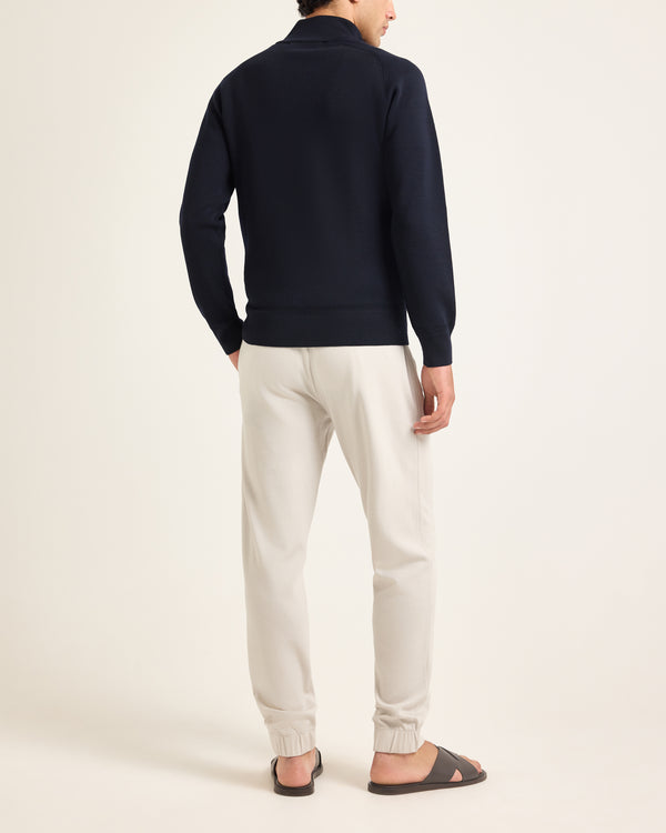 Orlebar Brown Mens Beige Merino Sweatshirt | Relaxed Resortwear Knit – ORLEBAR BROWN