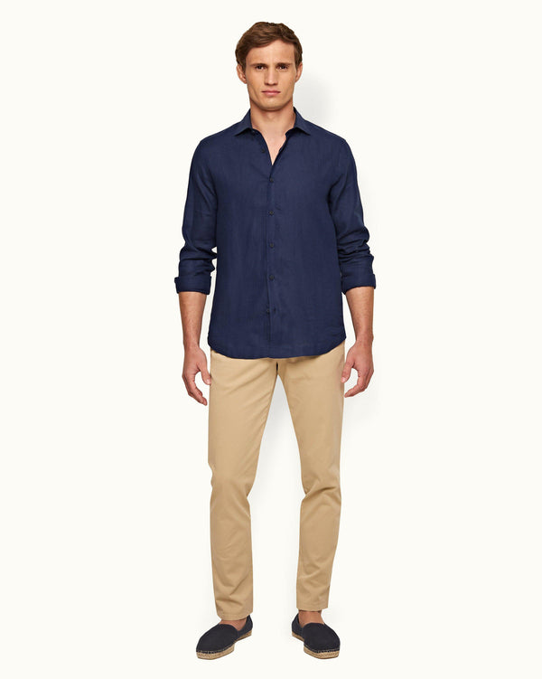 Orlebar Brown Mens Beige Tailored Fit Chinos | Luxury Menswear | Orlebar Brown – ORLEBAR BROWN