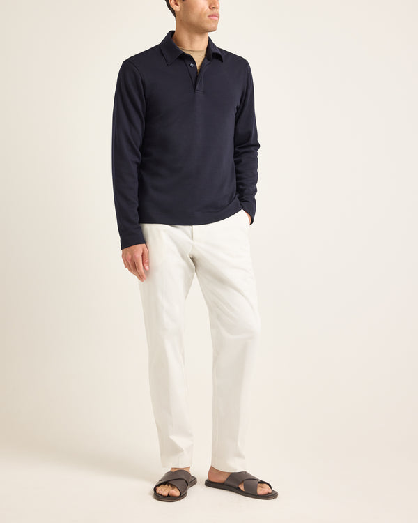 Orlebar Brown Mens Blue Merino Sweatshirt | Lightweight Knitted Layer – ORLEBAR BROWN