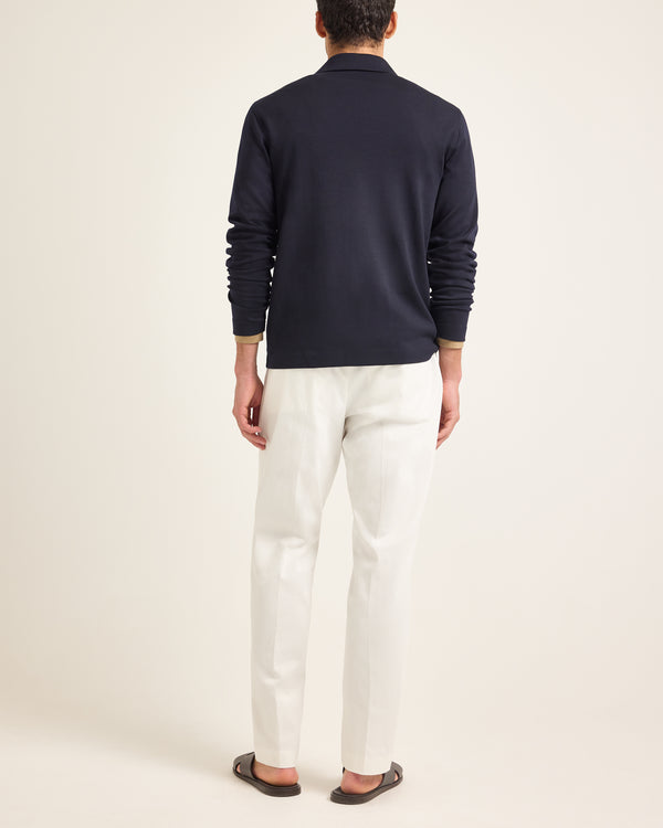 Orlebar Brown Mens Blue Merino Sweatshirt | Lightweight Knitted Layer – ORLEBAR BROWN