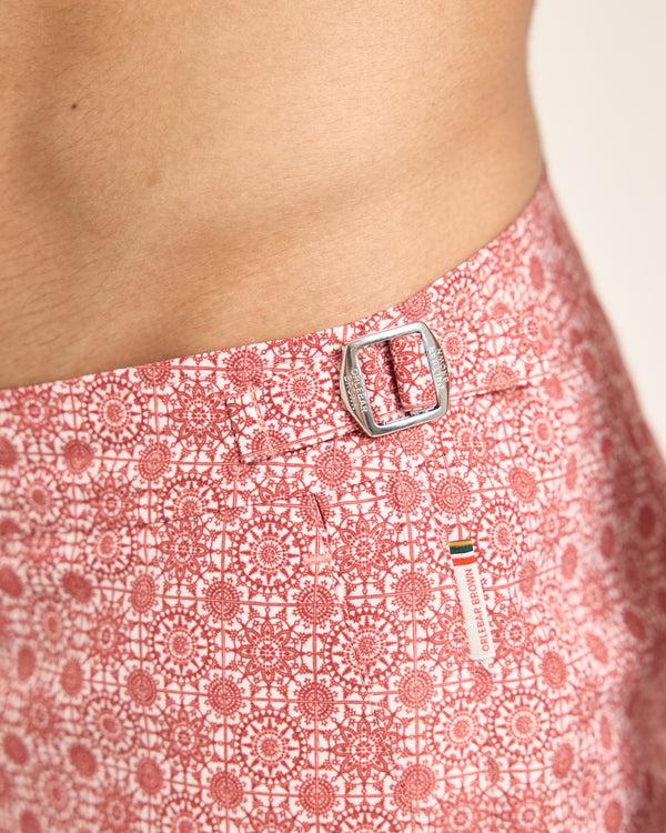 Orlebar Brown Mens Red Printed Swim Shorts | Bold Tailored Fit – ORLEBAR BROWN