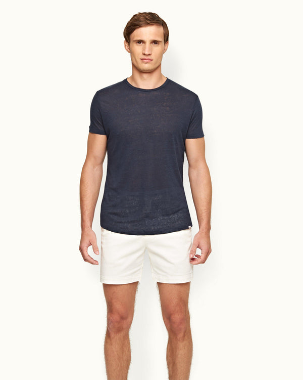 Orlebar Brown Mens White Stretch Cotton Shorts | Designer Shorts | Orlebar Brown – ORLEBAR BROWN