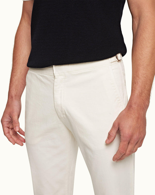 Orlebar Brown Mens White Tailored Fit Chinos | Luxury Menswear | Orlebar Brown – ORLEBAR BROWN
