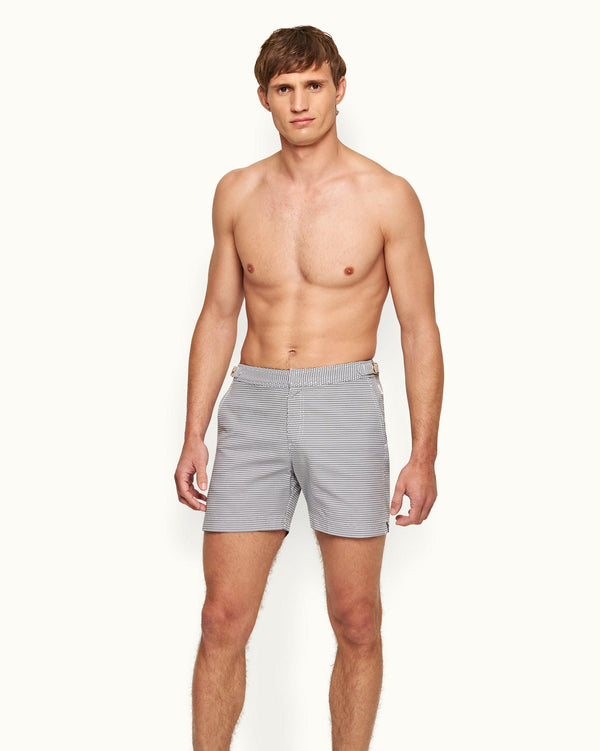 Orlebar Brown Navy/Cloud Fenella Jacquard Mid-Length Swim Shorts | Orlebar Brown – ORLEBAR BROWN