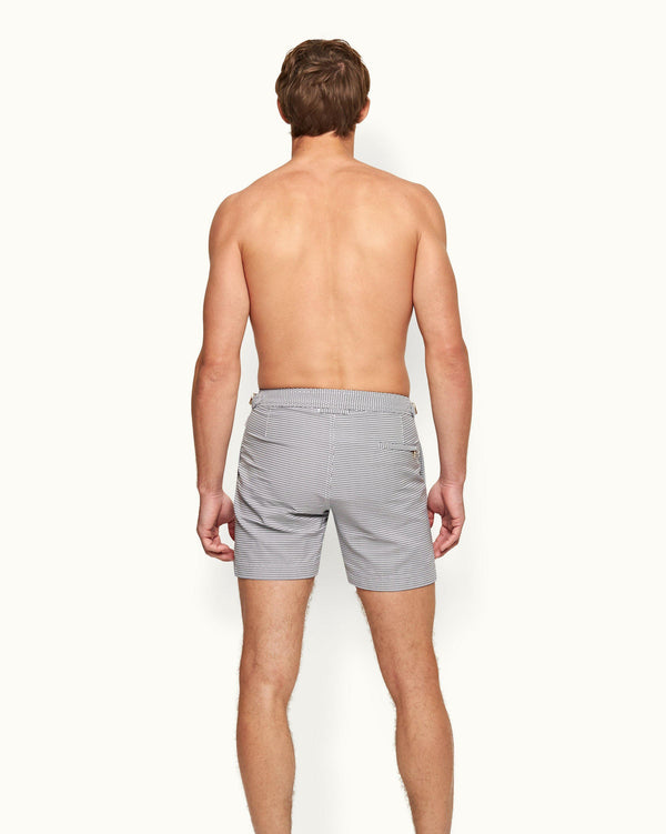 Orlebar Brown Navy/Cloud Fenella Jacquard Mid-Length Swim Shorts | Orlebar Brown – ORLEBAR BROWN