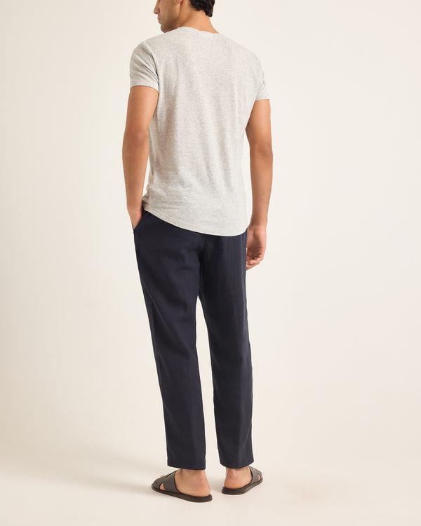 Orlebar Brown OB-T - Grey Melange Tailored Fit Crew Neck T-Shirt | Orlebar Brown – ORLEBAR BROWN