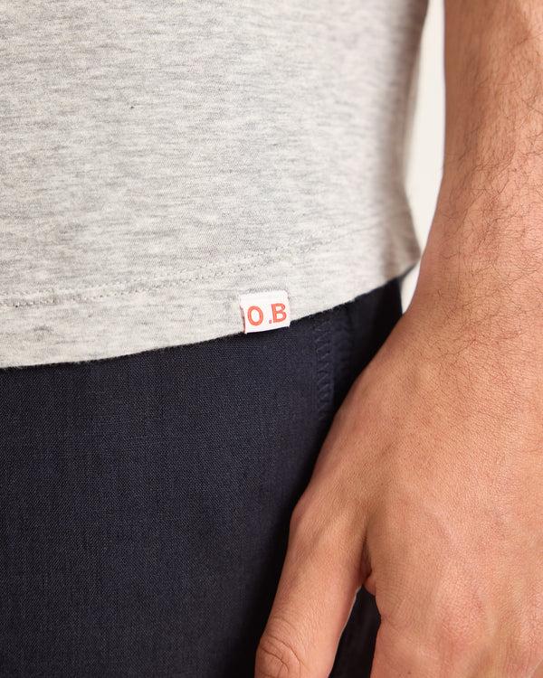 Orlebar Brown OB-T - Grey Melange Tailored Fit Crew Neck T-Shirt | Orlebar Brown – ORLEBAR BROWN