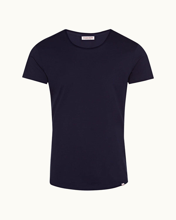 orlebar brown Ob-T - Navy Tailored Fit Crew Neck Cotton T-Shirt | Orlebar Brown – ORLEBAR BROWN