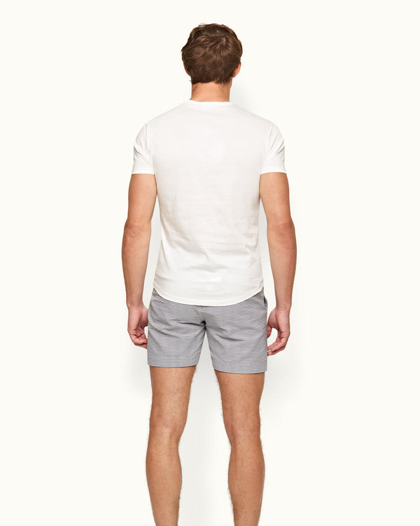 Orlebar Brown Ob-T - White Tailored Fit Crew Neck Cotton T-Shirt | Orlebar Brown – ORLEBAR BROWN