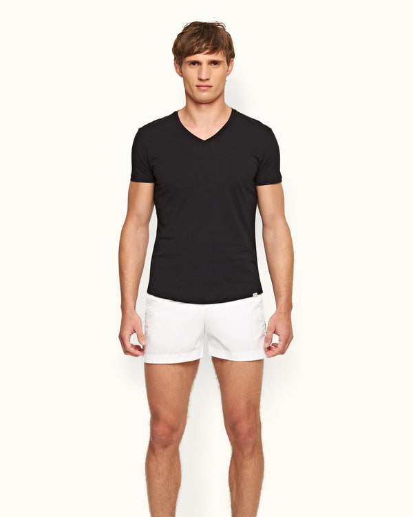 Orlebar Brown OB-V - Black Tailored Fit V-neck T-Shirt | Orlebar Brown – ORLEBAR BROWN