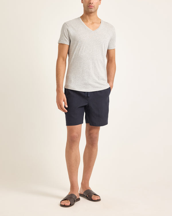 Orlebar Brown OB-V - Grey Melange Tailored Fit V-neck T-Shirt | Orlebar Brown – ORLEBAR BROWN