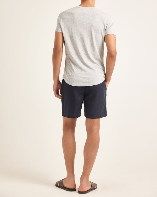 Orlebar Brown OB-V - Grey Melange Tailored Fit V-neck T-Shirt | Orlebar Brown – ORLEBAR BROWN