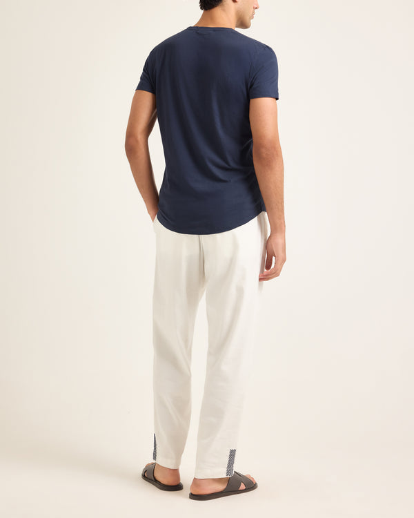 Orlebar Brown OB-V - Navy Tailored Fit V-neck T-Shirt | Orlebar Brown – ORLEBAR BROWN