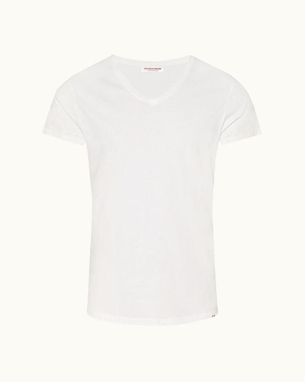 orlebar brown OB-V - White Tailored Fit V-neck T-Shirt | Orlebar Brown – ORLEBAR BROWN