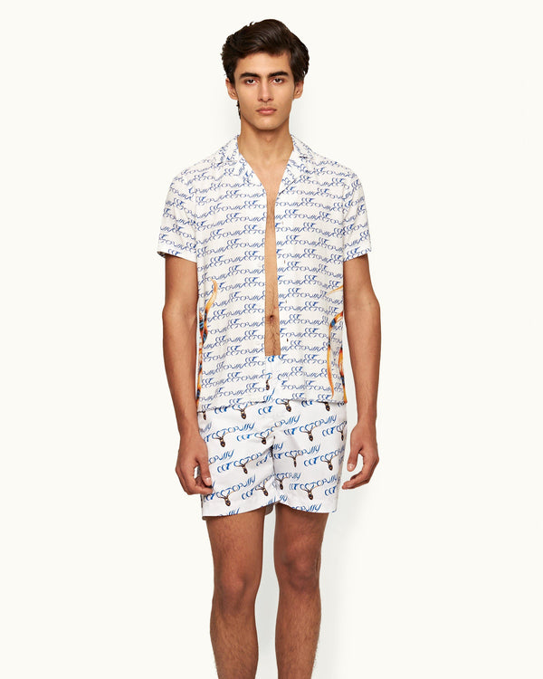 Orlebar Brown Orlebar Brown | 007 Octopussy Repeat Print Mid-Length Swim Shorts – ORLEBAR BROWN