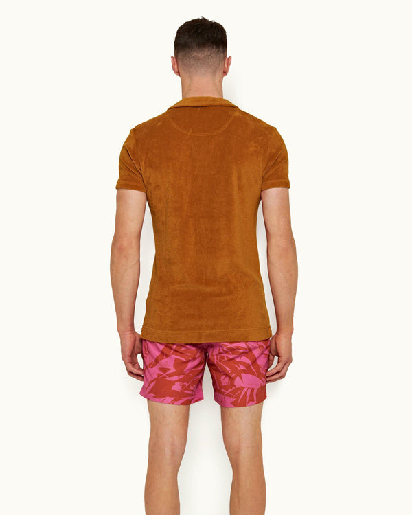 Orlebar Brown Orlebar Brown | Amber Tailored Fit Towelling Resort Polo Shirt – ORLEBAR BROWN