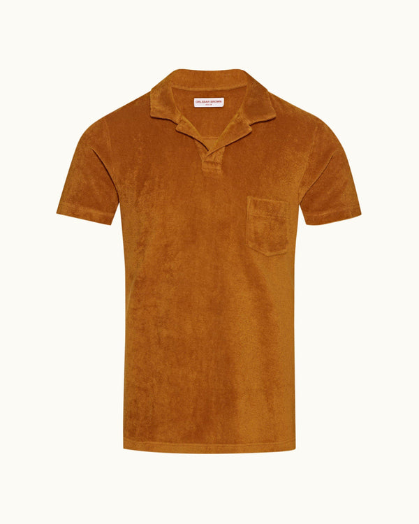 orlebar brown Orlebar Brown | Amber Tailored Fit Towelling Resort Polo Shirt – ORLEBAR BROWN