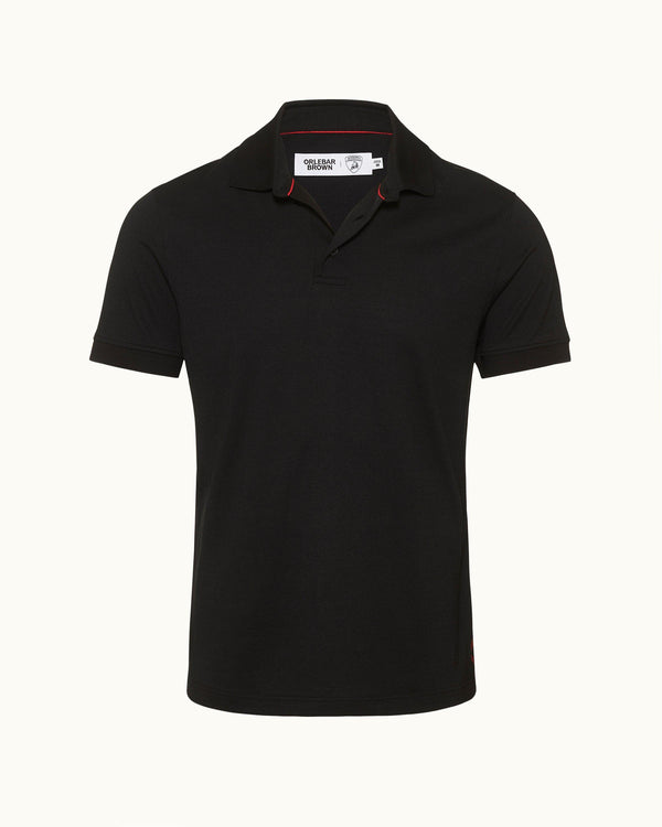orlebar brown Orlebar Brown And Automobili Lamborghini | Black And Red Classic Fit Jersey Polo Shirt – ORLEBAR BROWN
