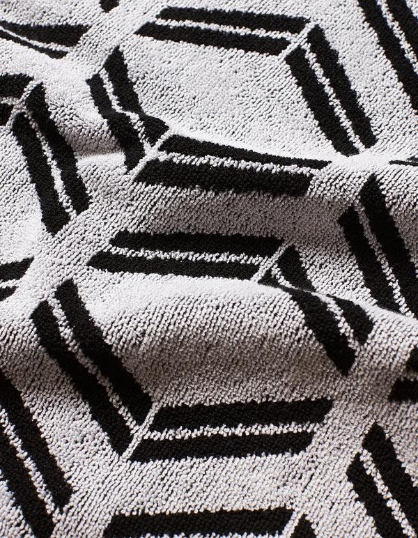 Orlebar Brown Orlebar Brown And Automobili Lamborghini | Black Cotton Beach Towel With Logo Print – ORLEBAR BROWN