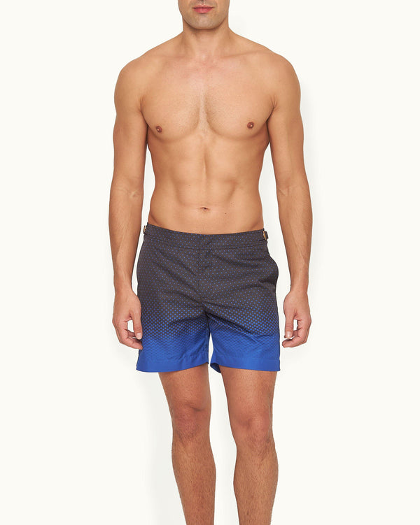 Orlebar Brown Orlebar Brown And Automobili Lamborghini | Blue Degrade Hexagon Print Mid-Length Swim Shorts – ORLEBAR BROWN