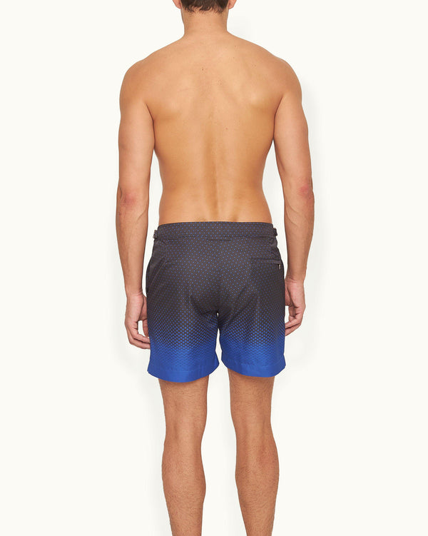 Orlebar Brown Orlebar Brown And Automobili Lamborghini | Blue Degrade Hexagon Print Mid-Length Swim Shorts – ORLEBAR BROWN
