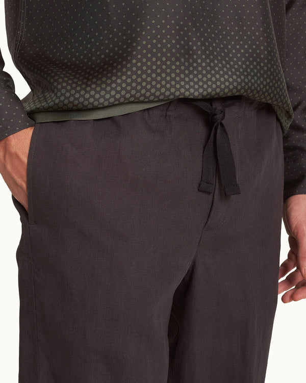 Orlebar Brown Orlebar Brown And Automobili Lamborghini | Dark Grey Relaxed Fit Linen Trousers – ORLEBAR BROWN