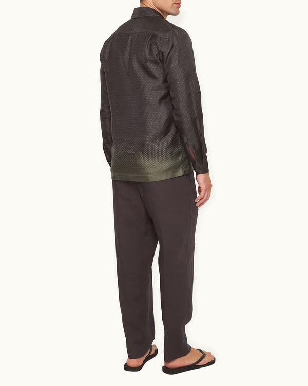 Orlebar Brown Orlebar Brown And Automobili Lamborghini | Dark Grey Relaxed Fit Linen Trousers – ORLEBAR BROWN