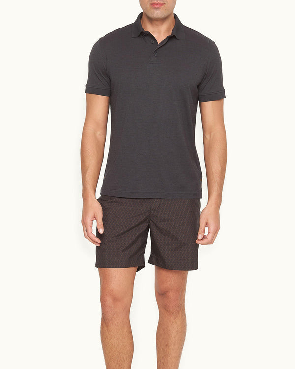 Orlebar Brown Orlebar Brown And Automobili Lamborghini | Dark Grey Classic Fit Jersey Polo Shirt – ORLEBAR BROWN