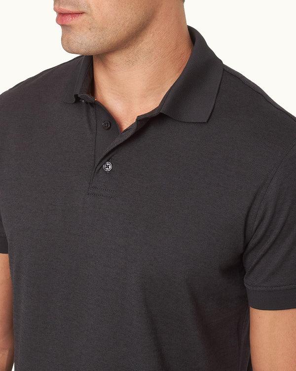Orlebar Brown Orlebar Brown And Automobili Lamborghini | Dark Grey Classic Fit Jersey Polo Shirt – ORLEBAR BROWN