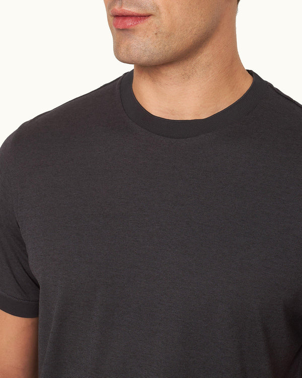 Orlebar Brown Orlebar Brown And Automobili Lamborghini | Dark Grey And Orange Classic Fit 'Automobili Lamborghini' Logo Print T-Shirt – ORLEBAR BROWN