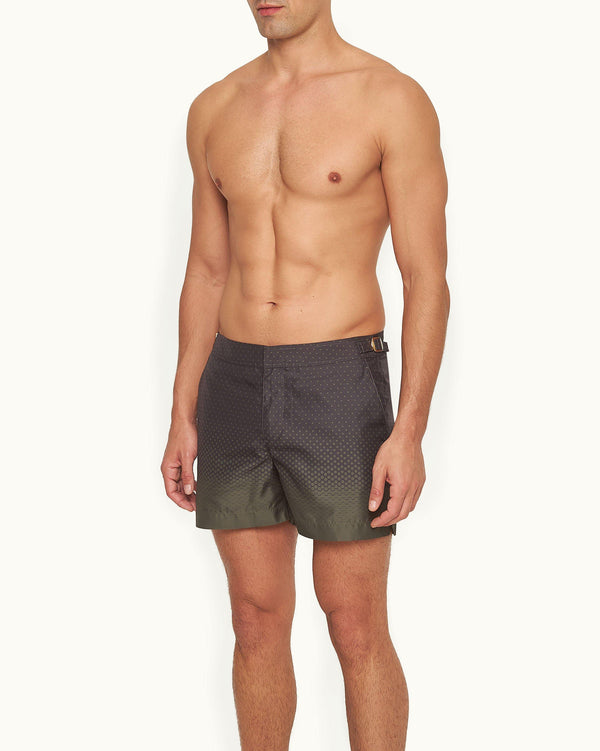 Orlebar Brown Orlebar Brown And Automobili Lamborghini | Green Degrade Hexagon Print Shorter-Length Swim Shorts – ORLEBAR BROWN