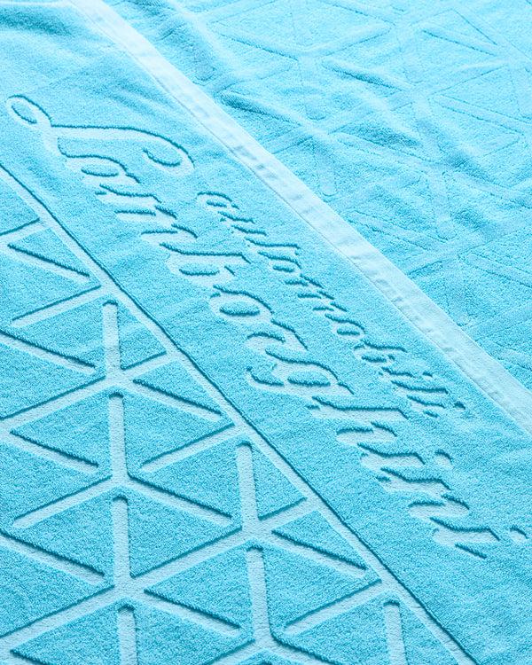 Orlebar Brown Orlebar Brown And Automobili Lamborghini | Synth Blue Jacquard Cotton Beach Towel – ORLEBAR BROWN