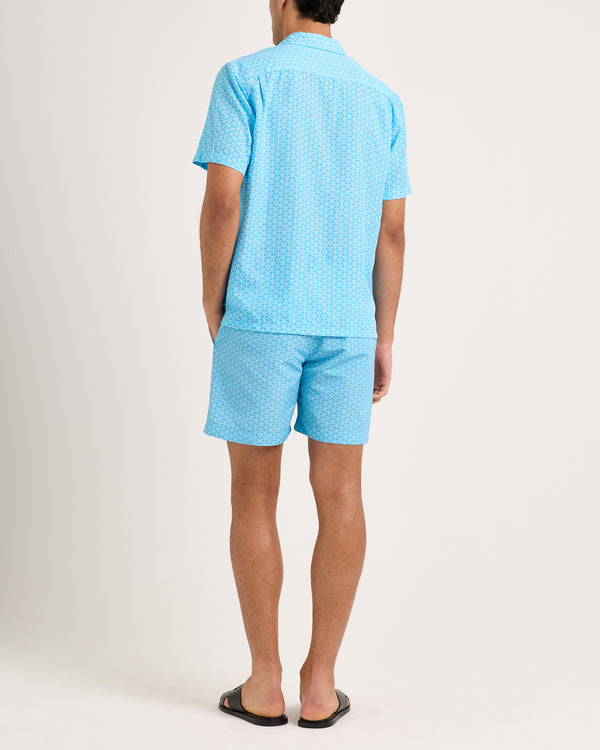 Orlebar Brown Orlebar Brown And Automobili Lamborghini | Synth Blu Relaxed Fit Capri Collar Linen Shirt – ORLEBAR BROWN