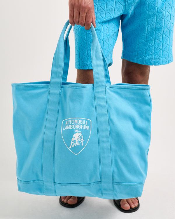 Orlebar Brown Orlebar Brown And Automobili Lamborghini | Synth Blue Canvas Beach Bag – ORLEBAR BROWN