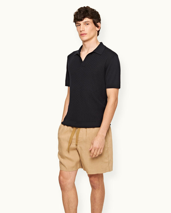 Orlebar Brown Orlebar Brown | Biscuit Relaxed Fit Linen Drawcord Shorts – ORLEBAR BROWN