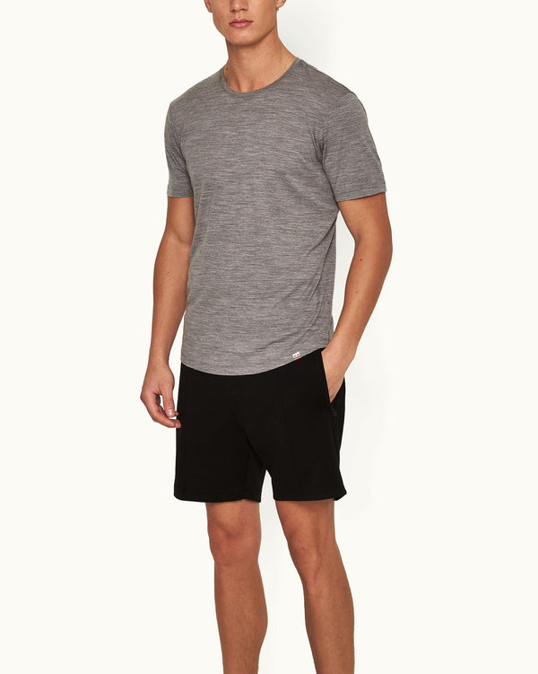 Orlebar Brown Orlebar Brown | Black Classic Fit Merino Drawcord Sweat Shorts For Men – ORLEBAR BROWN
