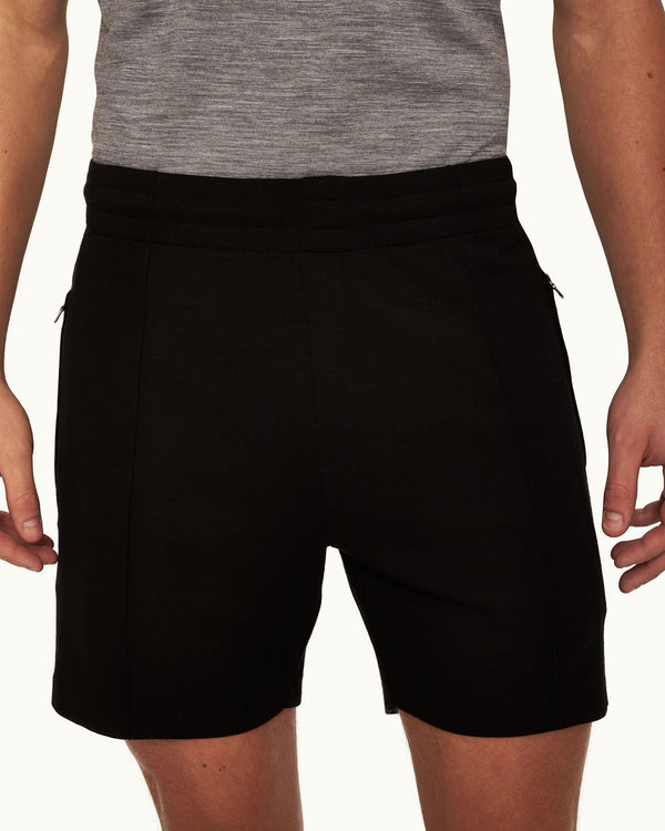 Orlebar Brown Orlebar Brown | Black Classic Fit Merino Drawcord Sweat Shorts For Men – ORLEBAR BROWN