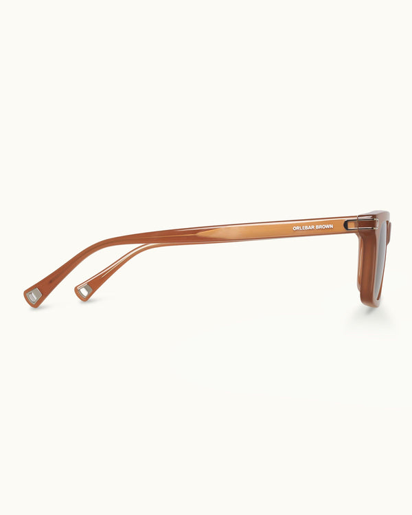 Orlebar Brown Orlebar Brown | Cinnamon/Green Retangular Frame Sunglasses – ORLEBAR BROWN