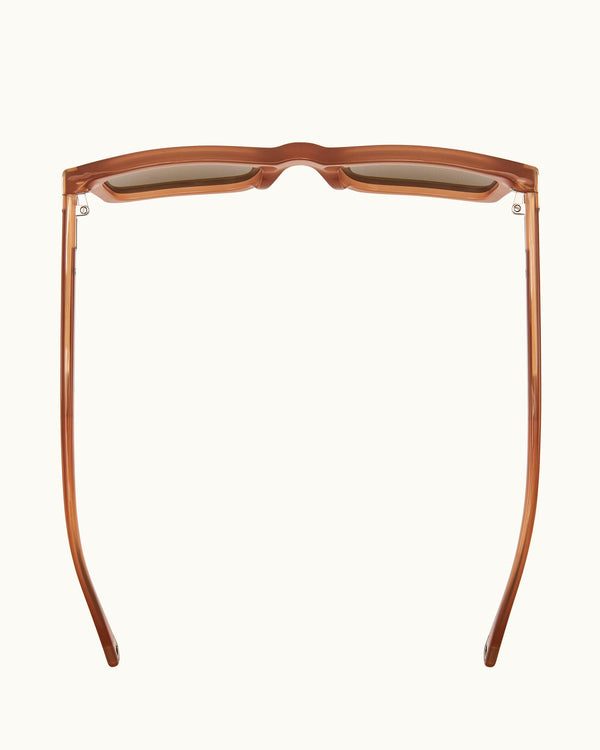 Orlebar Brown Orlebar Brown | Cinnamon/Green Retangular Frame Sunglasses – ORLEBAR BROWN