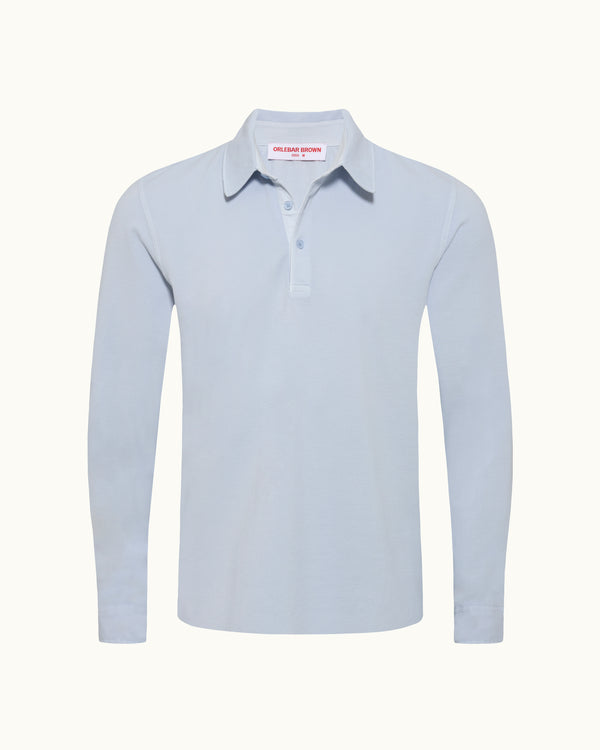 orlebar brown Orlebar Brown | Classic Fit Pique Jersey Polo Shirt In Surfside Blue – ORLEBAR BROWN