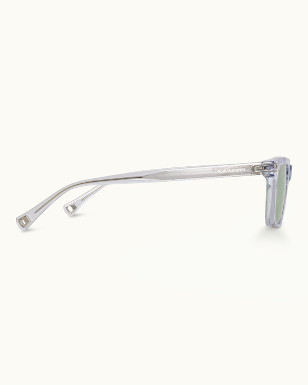 Orlebar Brown Orlebar Brown | Crystal/Green Retangular Frame Sunglasses – ORLEBAR BROWN