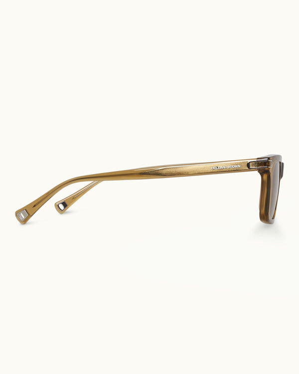 Orlebar Brown Orlebar Brown | Golden Amber Retangular Frame Sunglasses – ORLEBAR BROWN