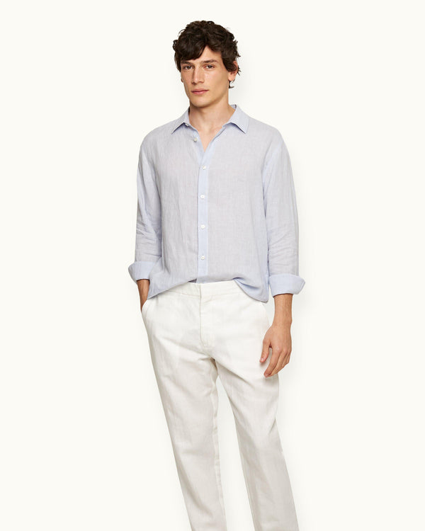 Orlebar Brown Orlebar Brown | Hush Classic Collar Linen Shirt – ORLEBAR BROWN