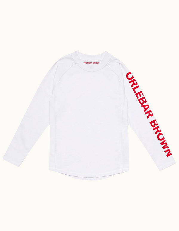 orlebar brown Orlebar Brown| Kids' White Rash Guard – ORLEBAR BROWN