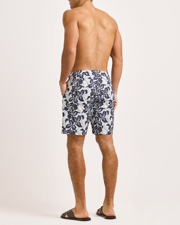 Orlebar Brown Orlebar Brown| Longest-Length Swim Shorts With Exclusive Petralis Print In Night Iris – ORLEBAR BROWN